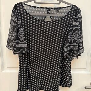 Lucky Brand XXL Women's Top with Keyhole Back